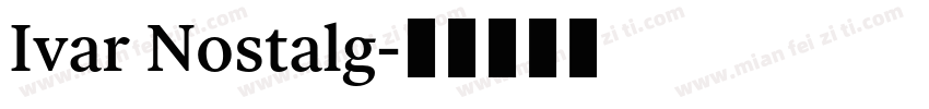 Ivar Nostalg字体转换